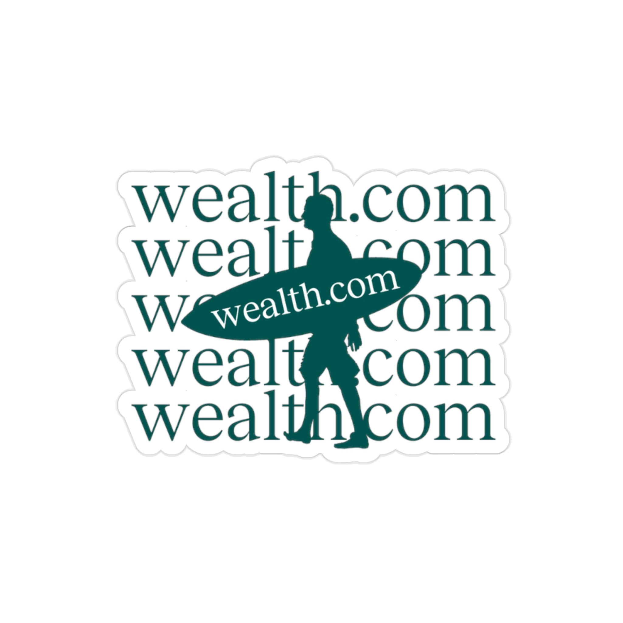 Transparent Wealth.com Surfer Sticker