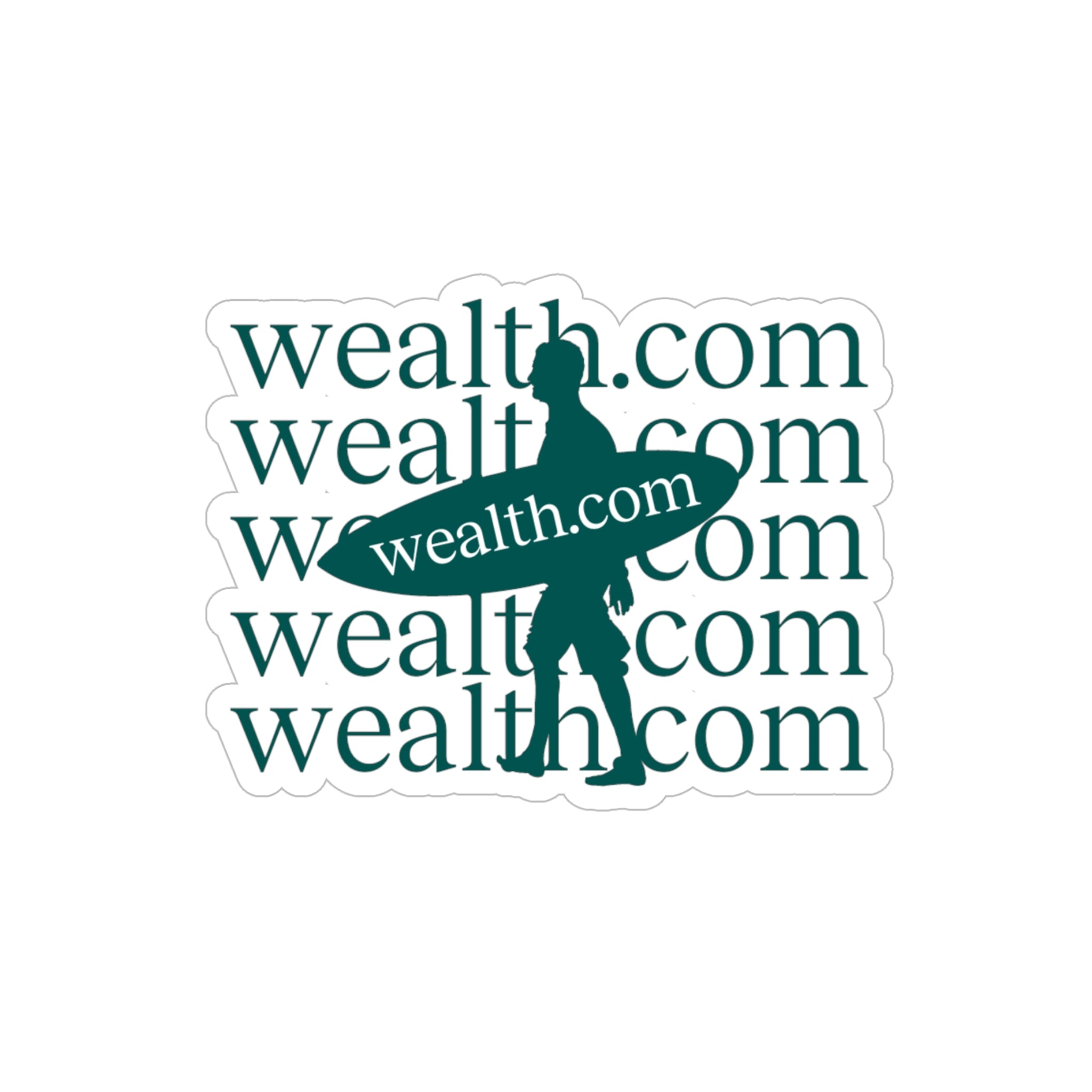 Transparent Wealth.com Surfer Sticker