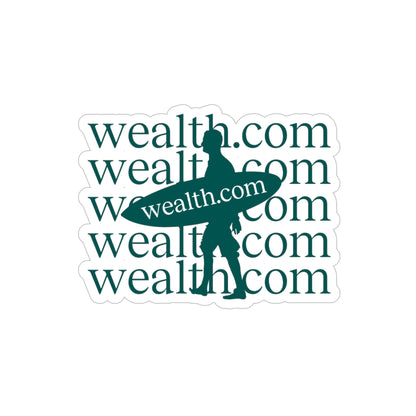 Transparent Wealth.com Surfer Sticker