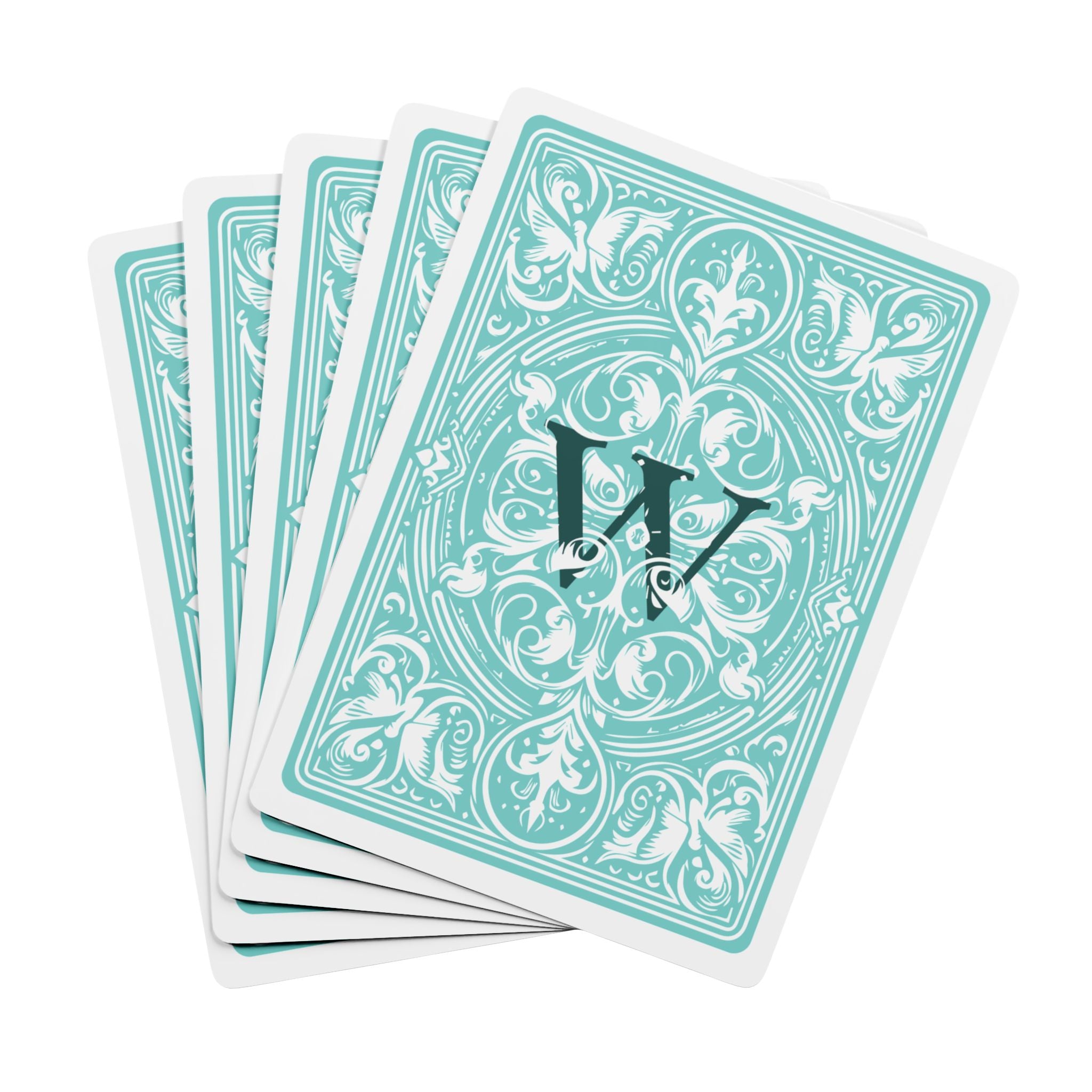 Elegant Custom Poker Playing Cards - Classic Design with Monogram
