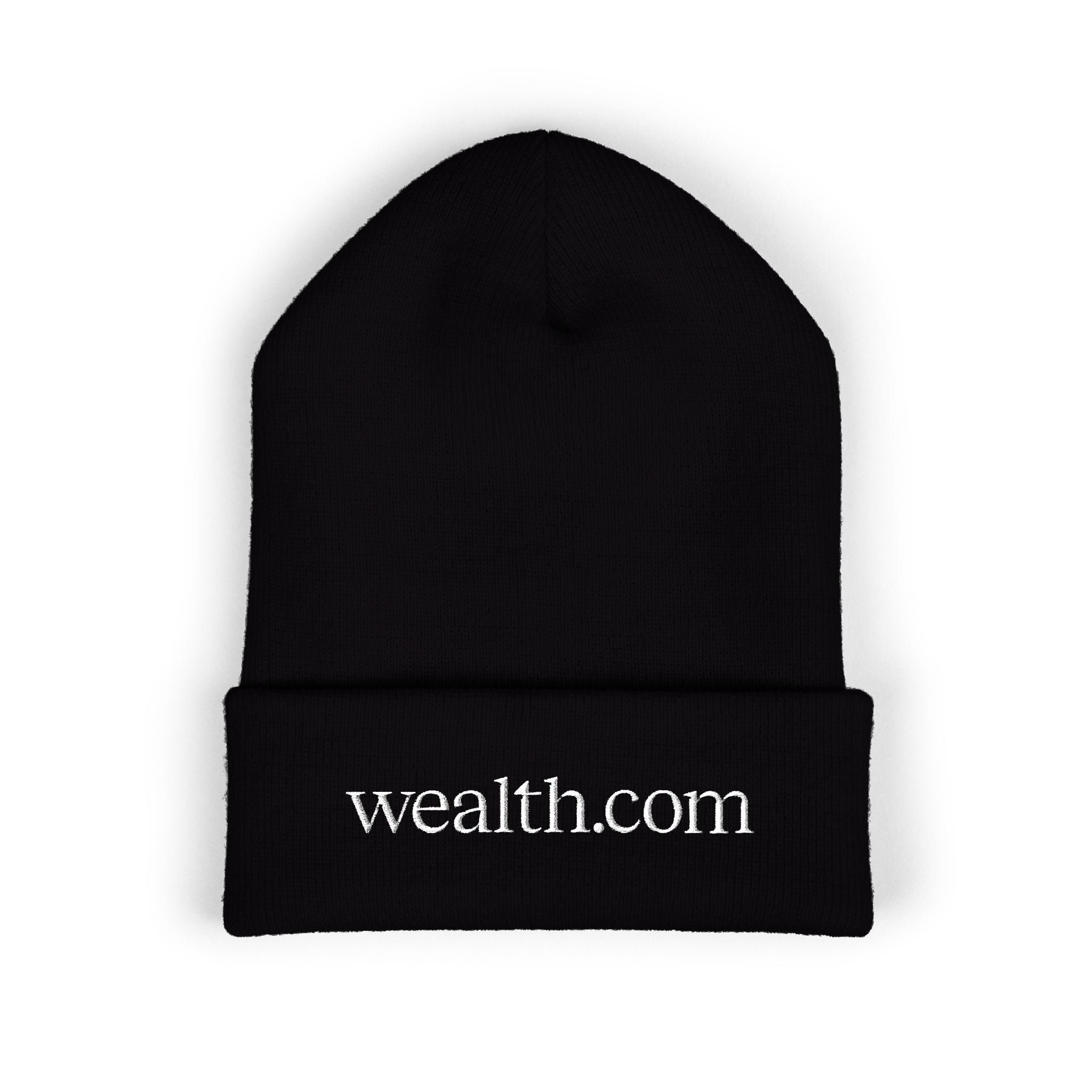 Cuffed Beanie with Wealth.com Embroidery