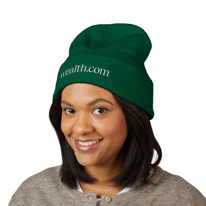 Cuffed Beanie with Wealth.com Embroidery