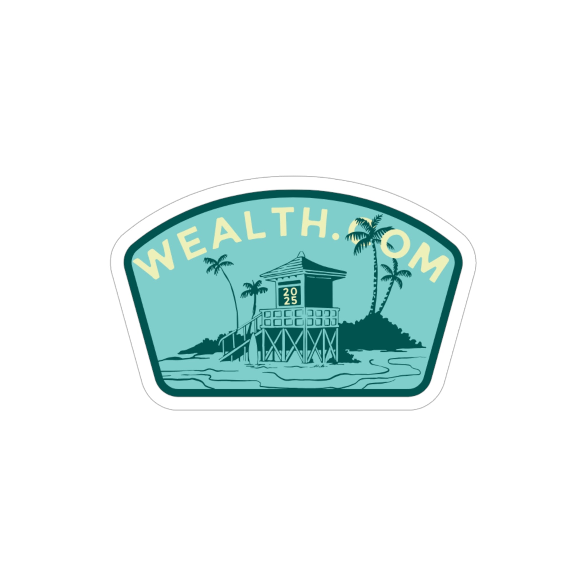 Wealth.com Beach Sticker