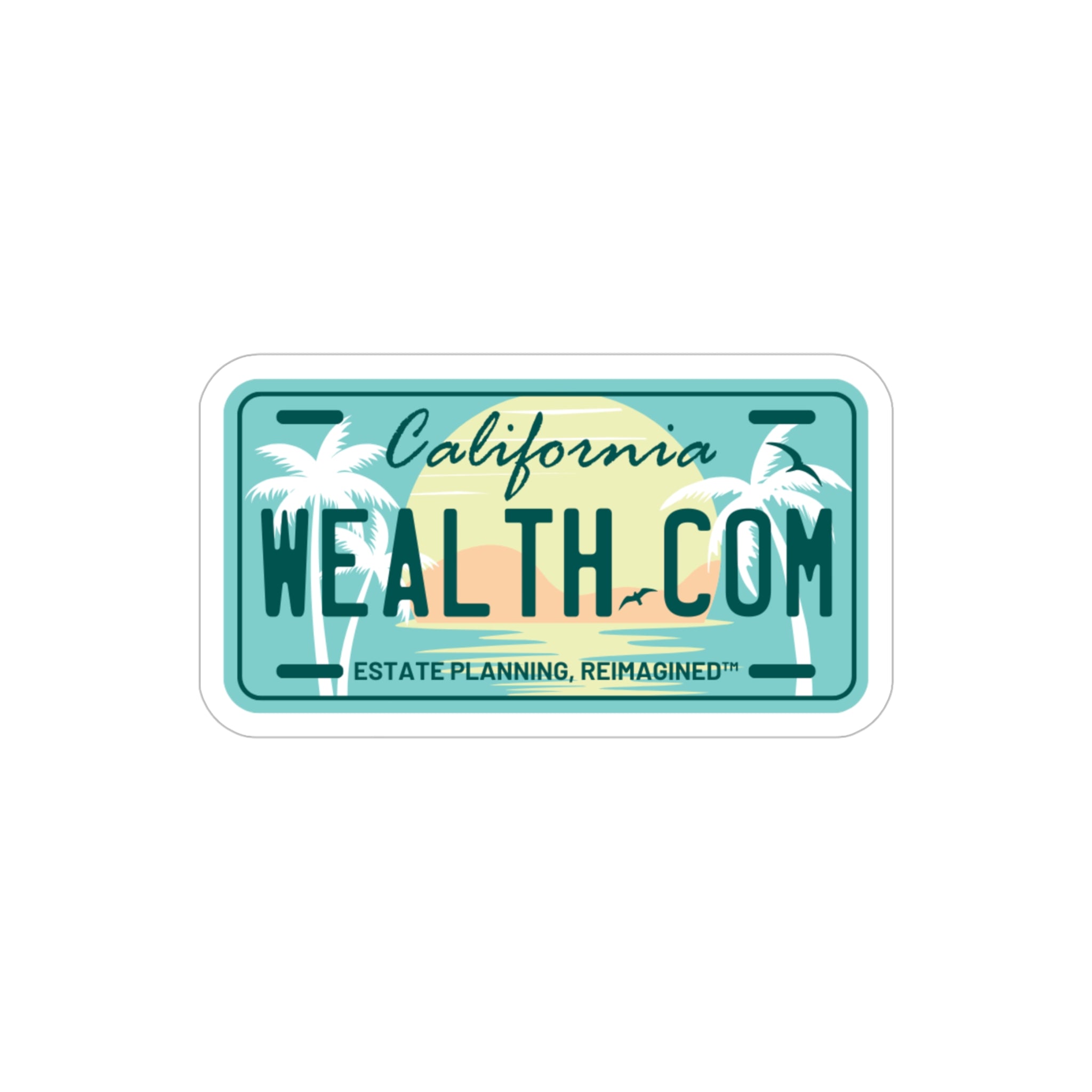 Wealth.com License Plate Sticker