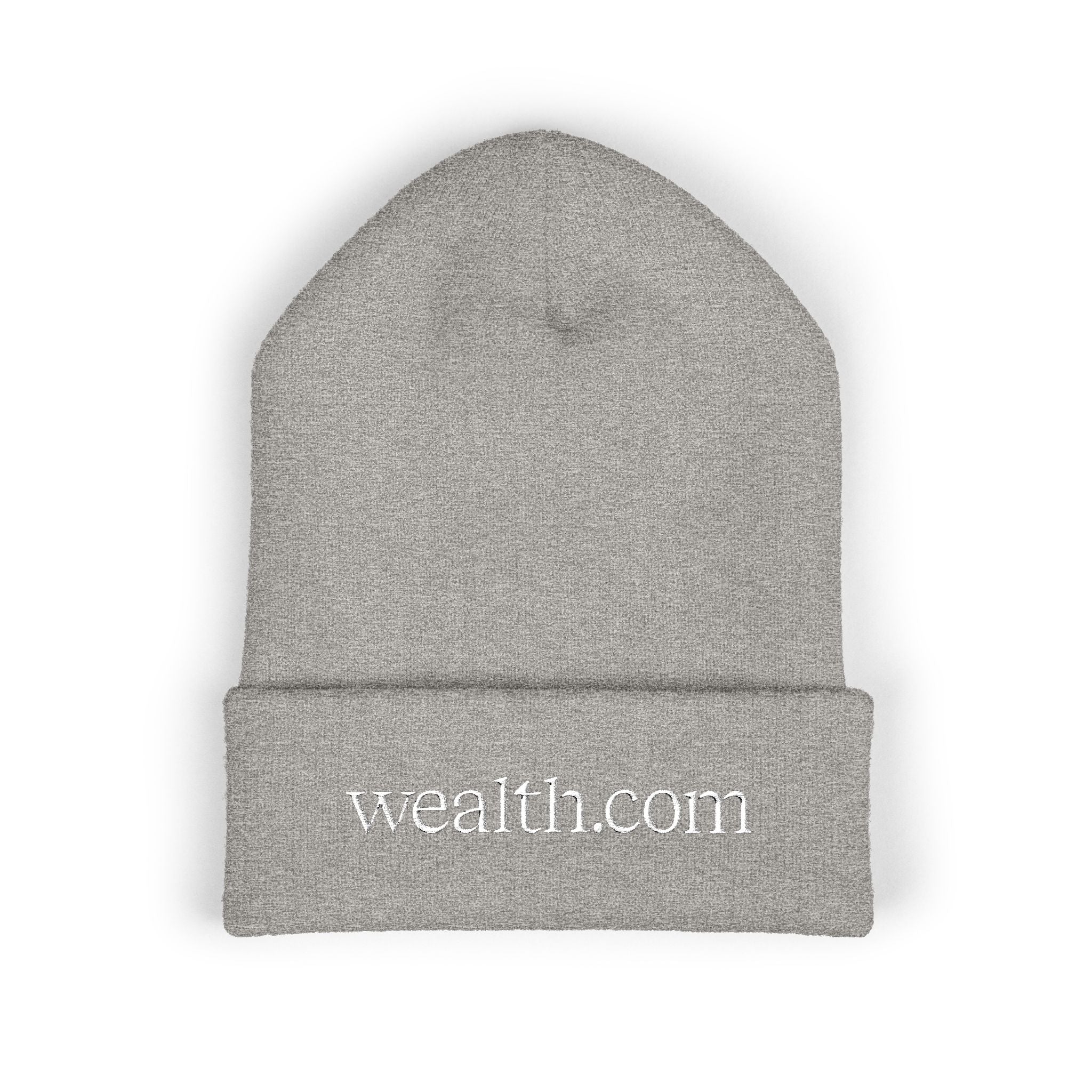 Cuffed Beanie with Wealth.com Embroidery
