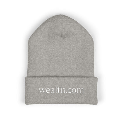 Cuffed Beanie with Wealth.com Embroidery
