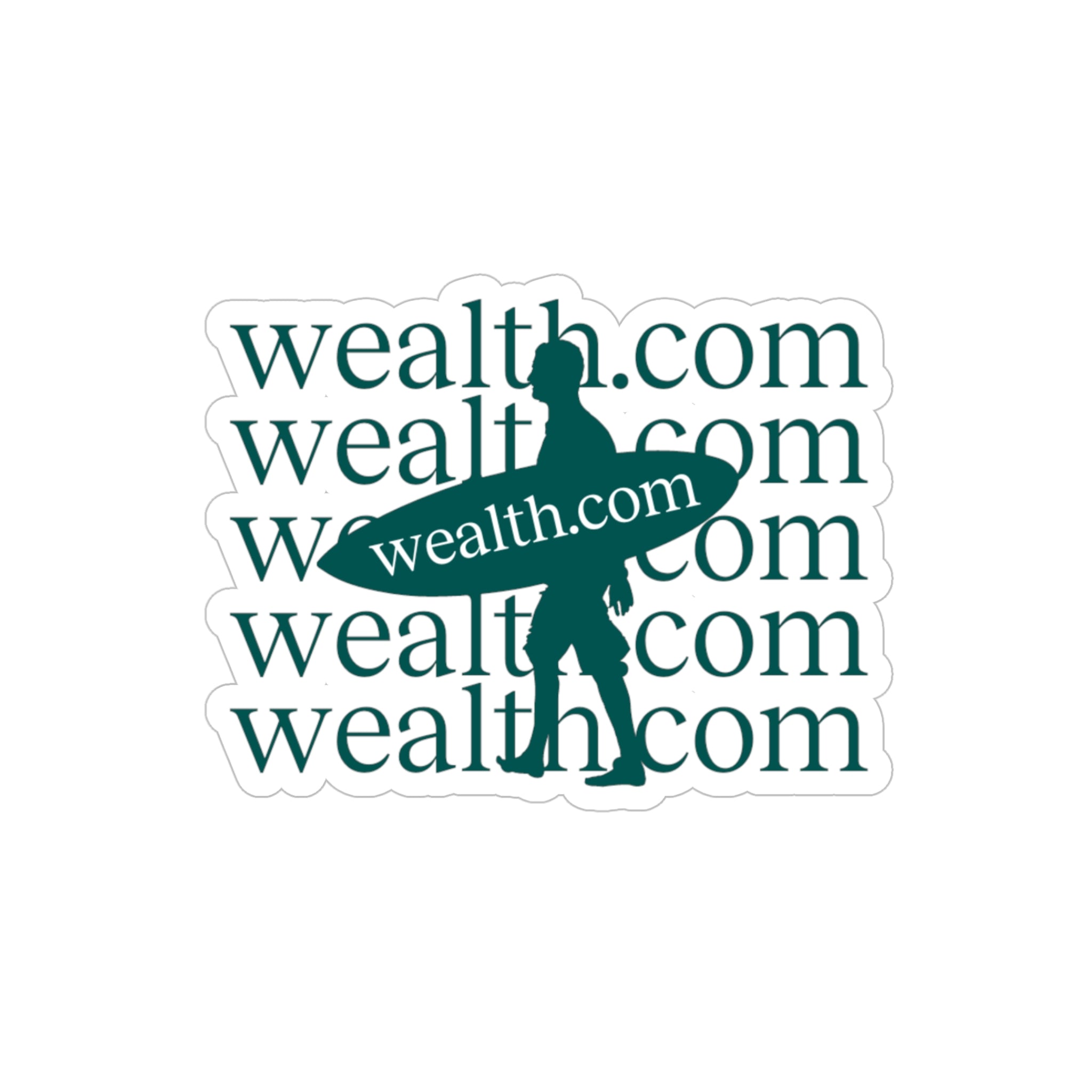 Transparent Wealth.com Surfer Sticker