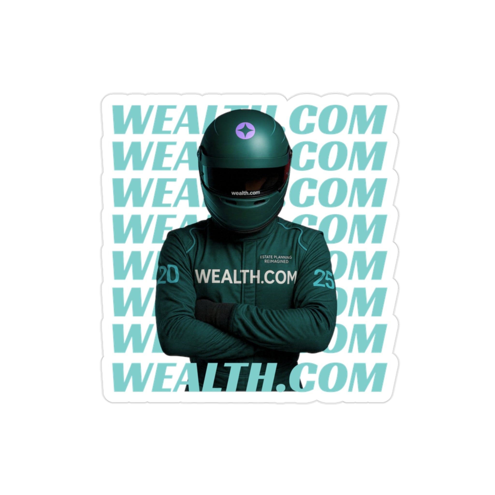 Die-Cut Wealth.com Sticker