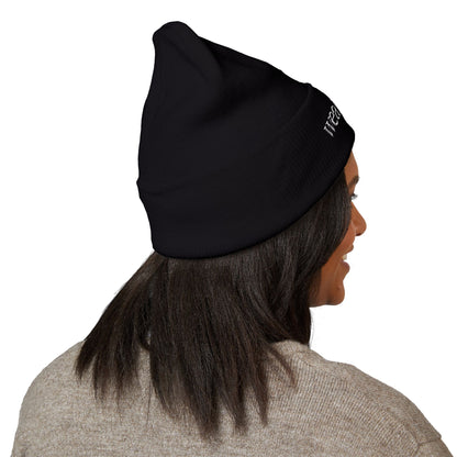 Cuffed Beanie with Wealth.com Embroidery