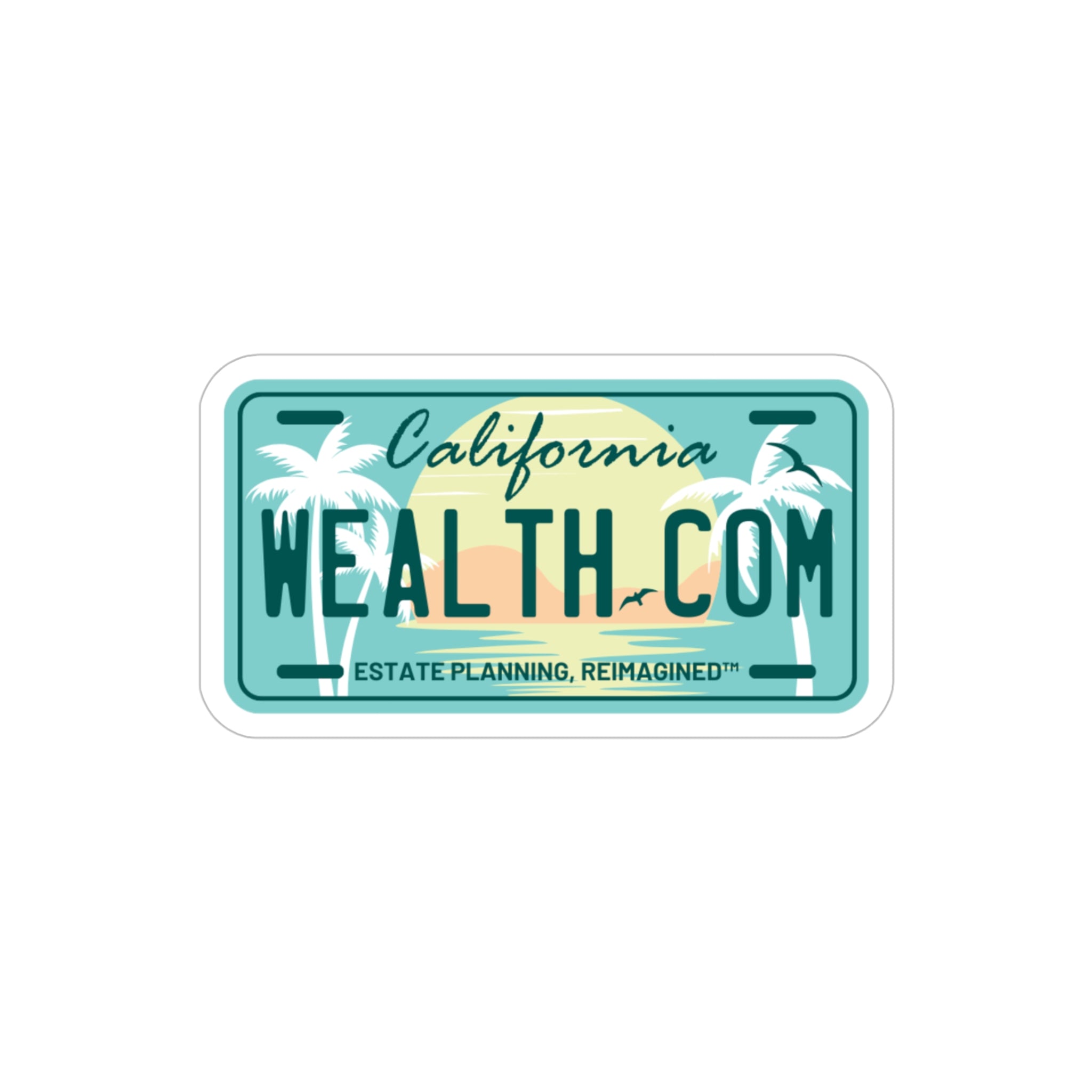 Wealth.com License Plate Sticker